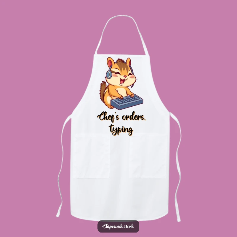 Funny Chipmunk Headset Apron: Hilarious Gamer Gift for Kitchen Control