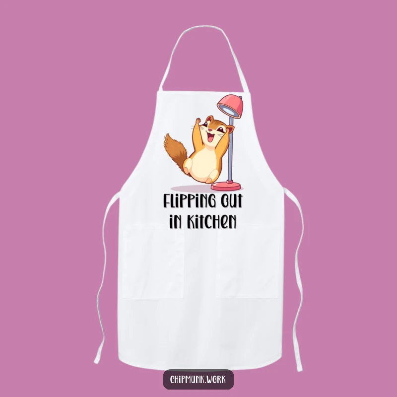 Funny Chipmunk Upside Down Apron - Giggling Chef Kitchen Gift