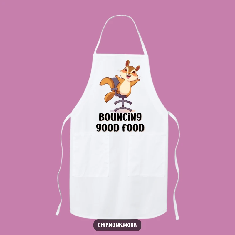 Funny Chipmunk Apron: Bouncing Chef with Smile, Perfect Funny Kitchen Gift