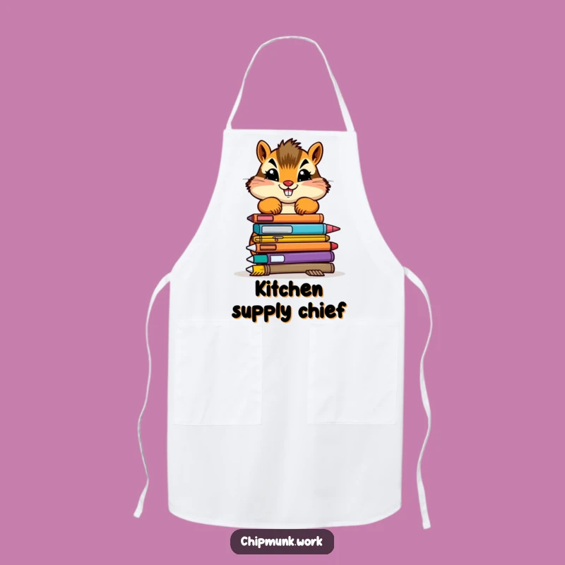 Funny Chipmunk Apron - Determined Chef at Work