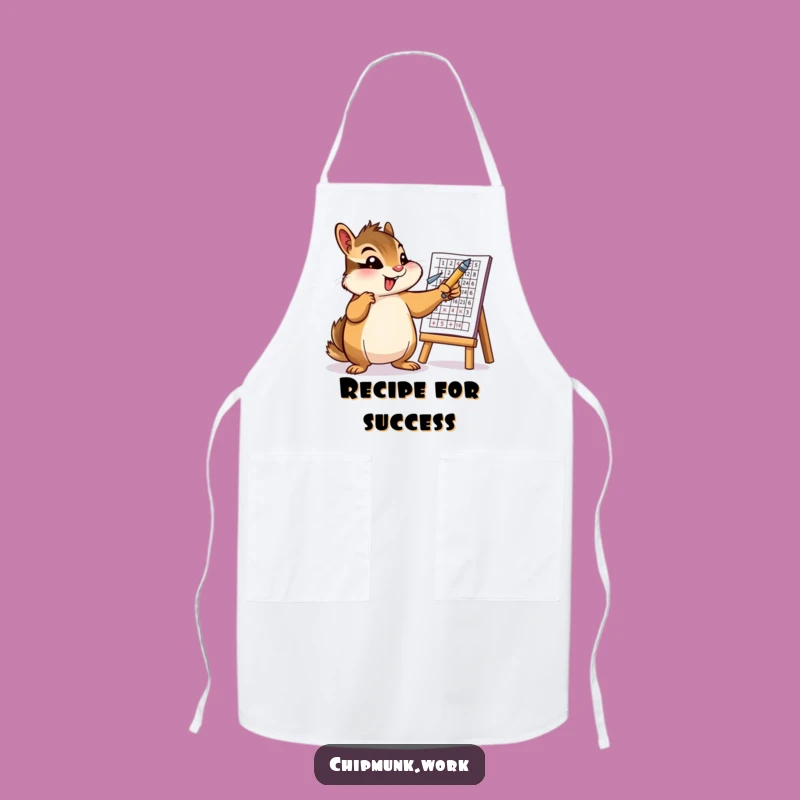 Funny Chipmunk Chart Apron: Kitchen Presenter, Perfect Funny Gift!