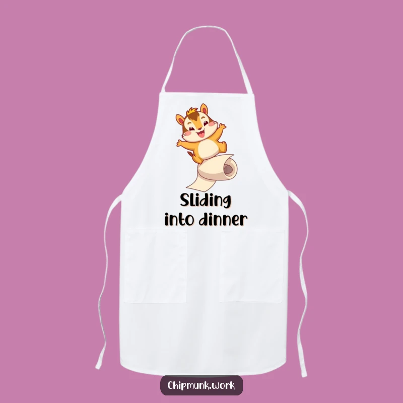 Funny Chipmunk Slide Apron: Kitchen Fun Rider, Perfect Funny Gift!