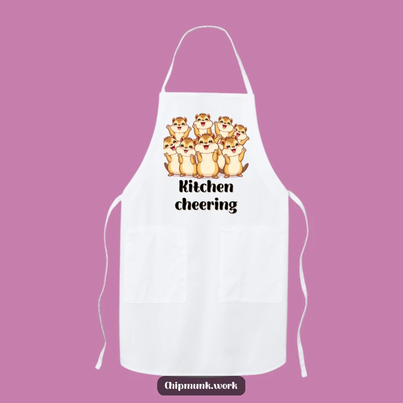 Funny Kawaii Chipmunk Party Apron: Hilarious Kitchen Cheer!