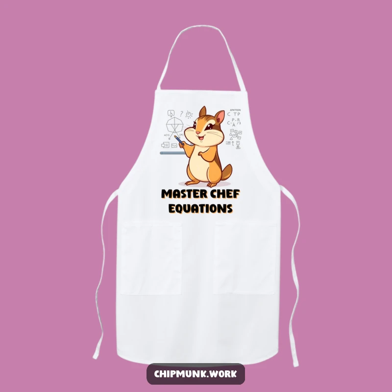 Funny Smart Chipmunk Diagram Apron - Brilliant Cook & Lab Gift