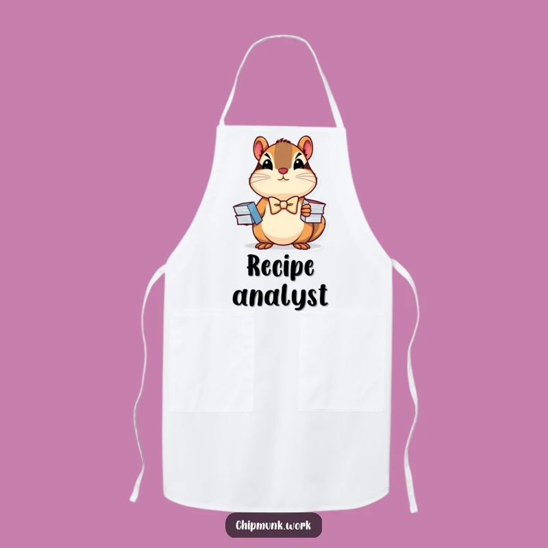 Funny Chipmunk Analyst Apron: Hilarious Kitchen Business Gift!
