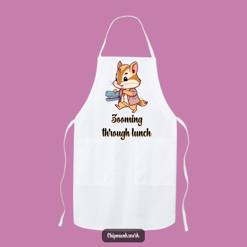 Funny Chipmunk Suit Apron: Hilarious Tiny Agent Gift for Kitchen Hustle
