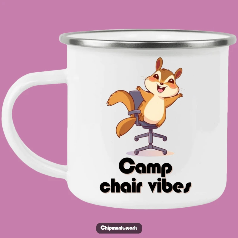 Funny Chipmunk Camping Mug: Bouncing Joy Outdoors, Great Funny Gift for Campers