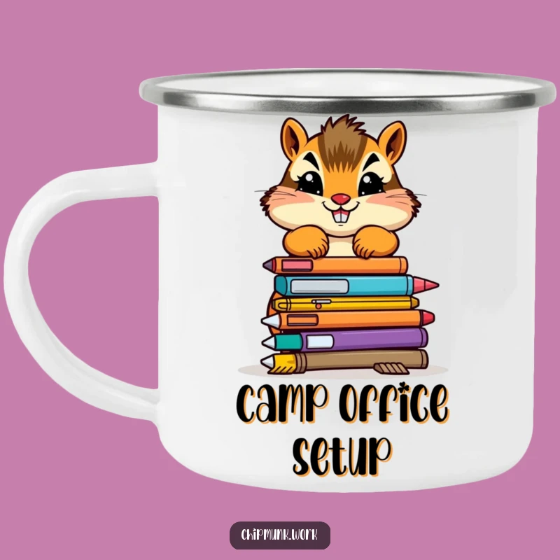 Funny Chipmunk Camping Mug - Determined Office Stacker