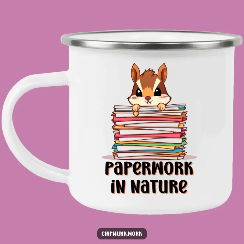 Durable Funny Chipmunk Paper Mound Camping Mug: Outdoor Hideaway Gift