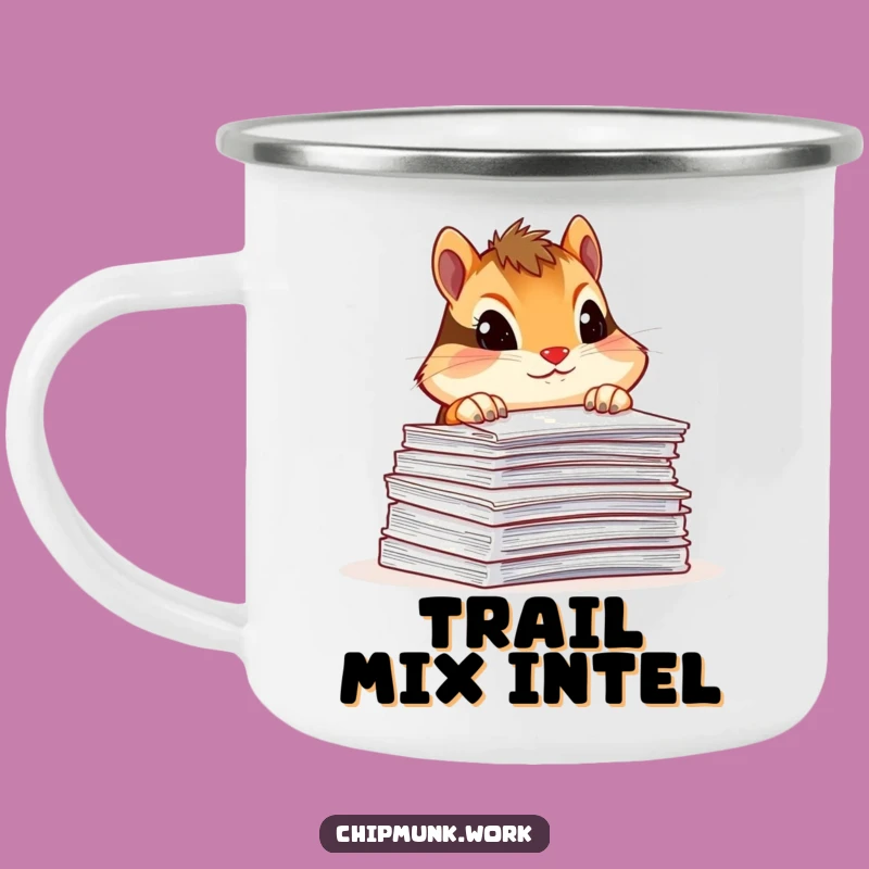 Funny Chipmunk Adventure Mug: Paperwork Escape Humor, Rustic Funny Gift