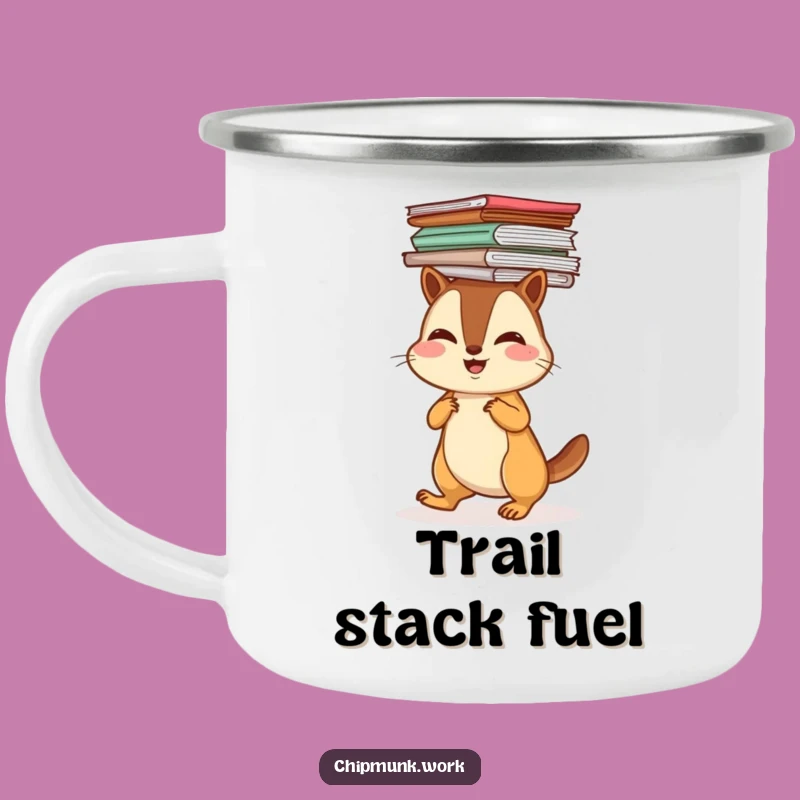 Funny Chipmunk Paper Camping Mug: Fuel Your Hustle