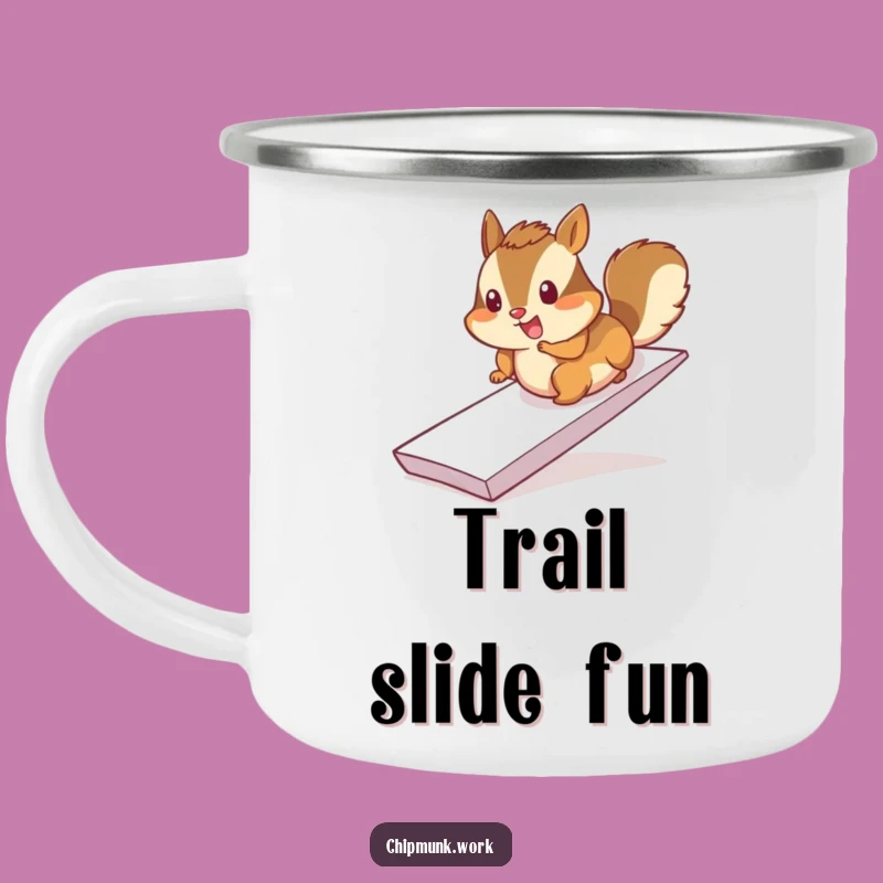 Funny Chipmunk Paper Ramp Slide Camping Mug - Energetic Outdoor Gift