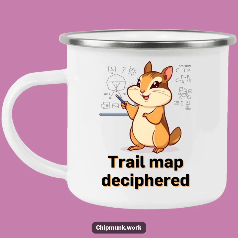 Funny Smart Chipmunk Camping Mug - Whiteboard Diagram Adventure Cup