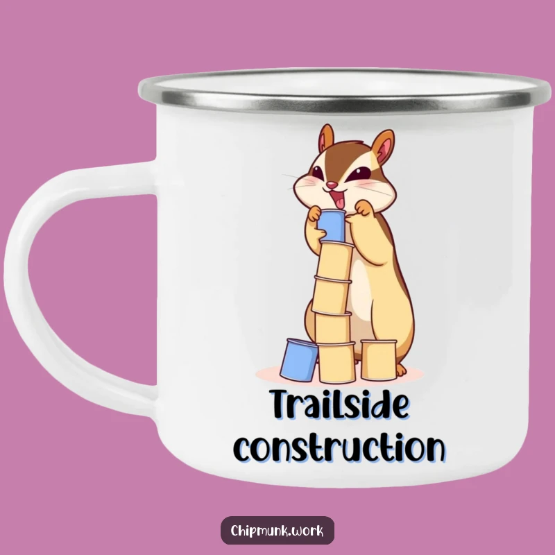 Funny Chipmunk Paper Cup Tower Camping Mug - Adventure Fuel for Humor Lovers