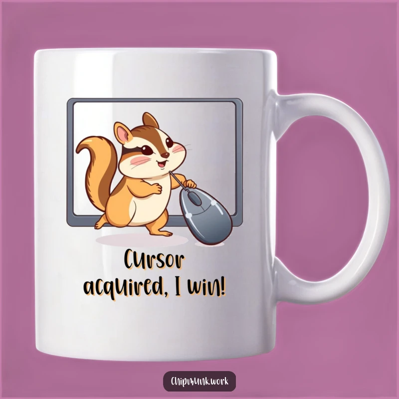 Funny Chipmunk Computer Chase Mug: Perfect Tech Humor Gift for Gamers and Geeks!