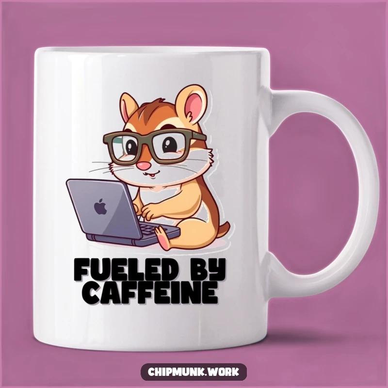 Funny Chipmunk Laptop Mug: Busy Geek Gift for Coffee Lovers