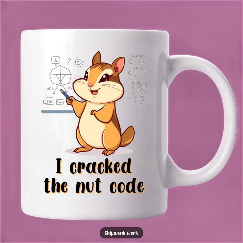 Funny Smart Chipmunk Whiteboard Diagram Mug - Brilliant Gift for Geeks