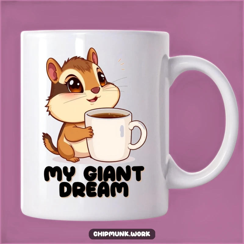 Funny Chipmunk Coffee Mug: Wide-Eyed Admirer's Hilarious Caffeine Quest Gift