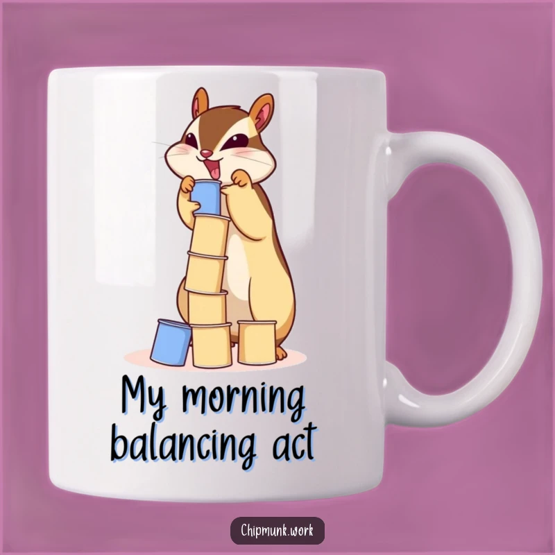 Funny Chipmunk Paper Cup Tower Mug - Hilarious Office Humor Gift for Colleagues