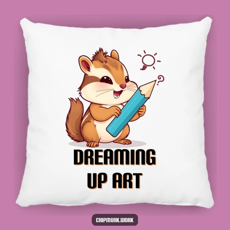Funny Chipmunk Pillow: Cozy Cuddles with a Giant Pencil Sketching Silly Ideas, Cute Home Gift