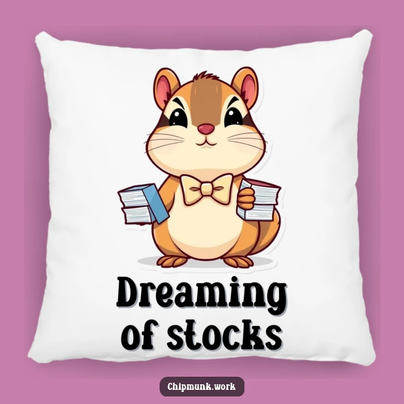 Funny Chipmunk Executive Pillow: Comical Comfort Gift!