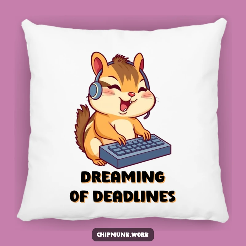 Funny Chipmunk Headset Pillow: Cozy & Hilarious Gamer Cushion Gift