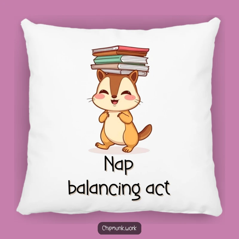 Funny Chipmunk Paper Pillow: Comfy Balance Companion