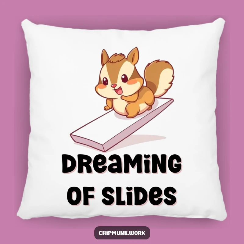Funny Chipmunk Paper Ramp Slide Pillow - Cozy & Cheerful Decor Gift