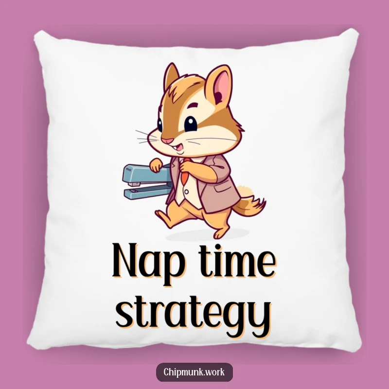 Funny Chipmunk Suit Pillow: Cozy & Hilarious Tiny Executive Cushion Gift