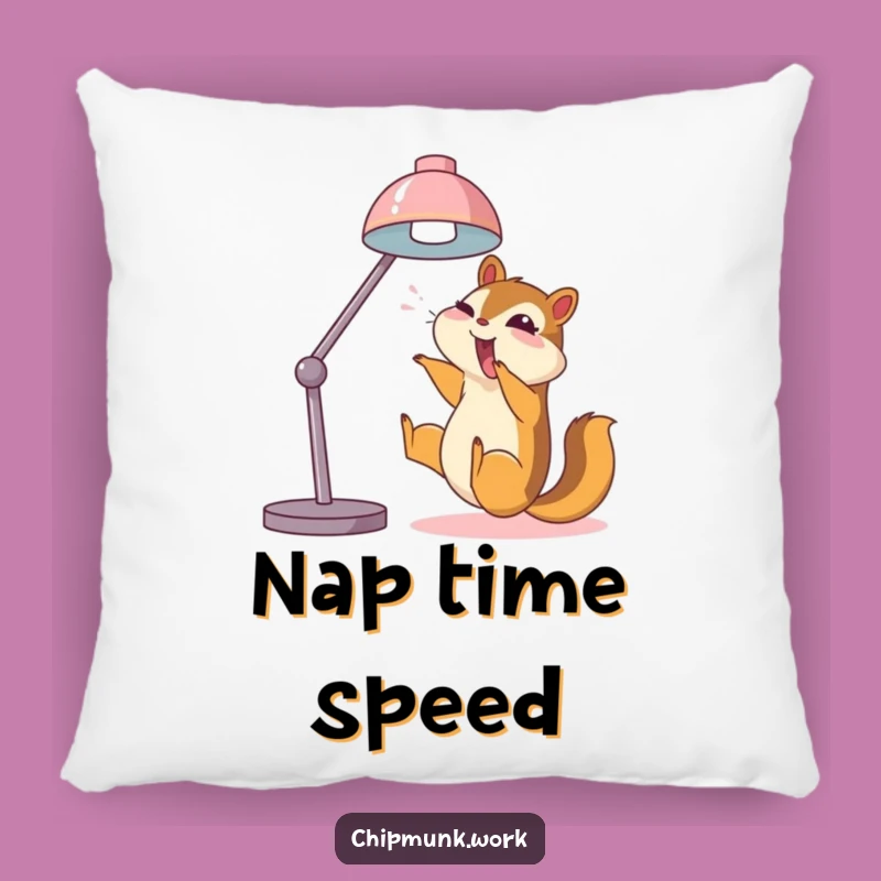 Funny Chipmunk Lamp Slide Pillow: Cute & Hilarious Comfort!