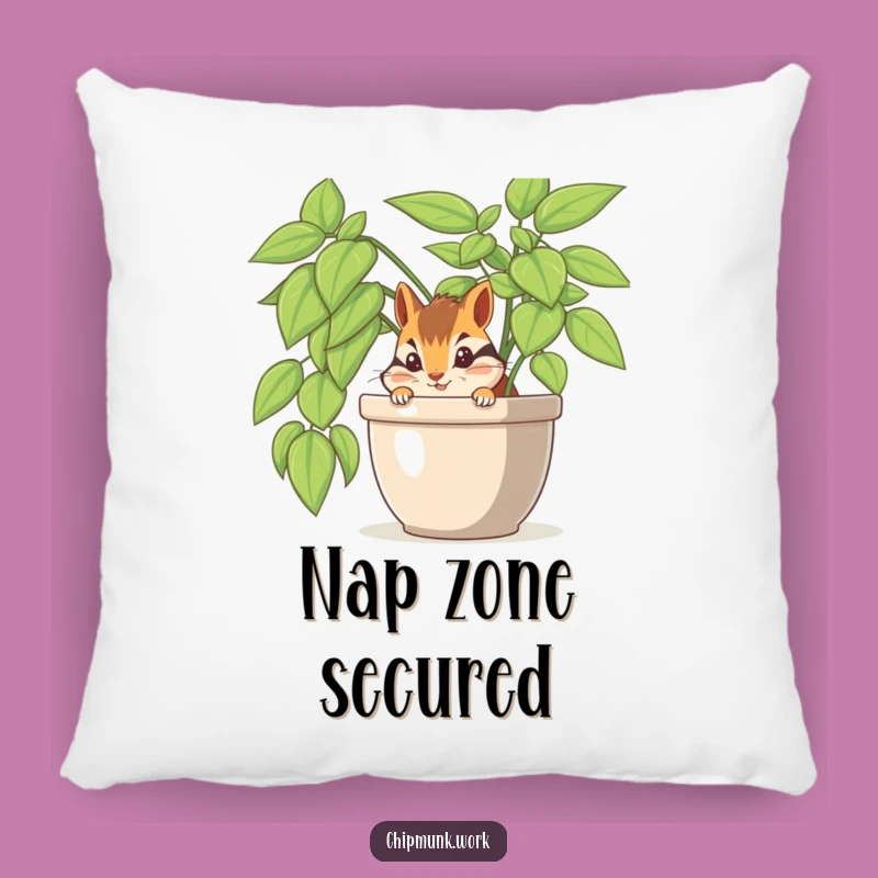 Funny Chipmunk Pillow: Cozy Up with This Hilarious Office Plant Accent