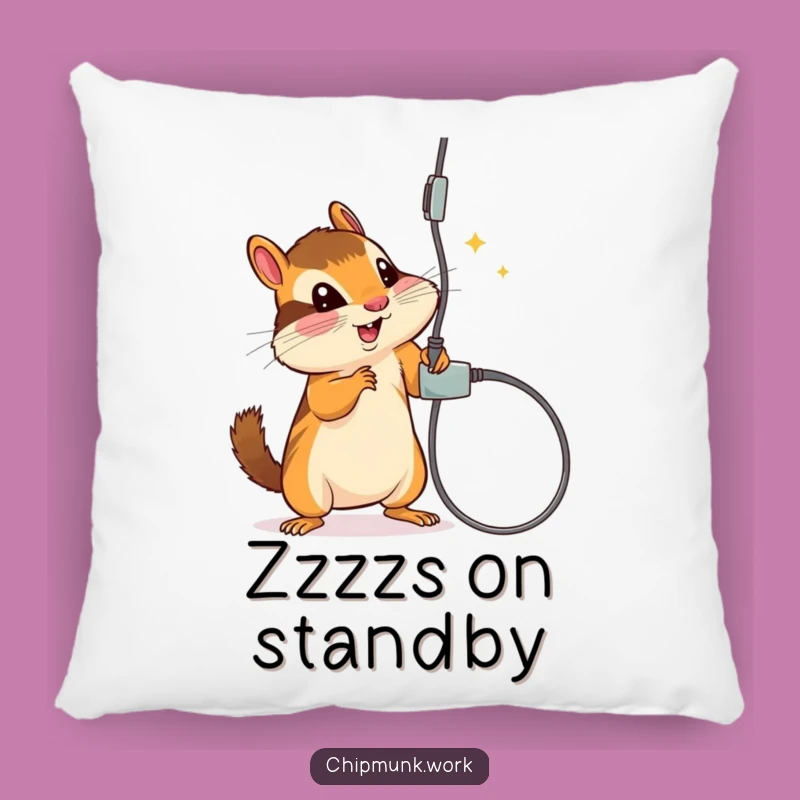Funny Chipmunk Play Pillow - Soft & Hilarious Cord Batting Accent
