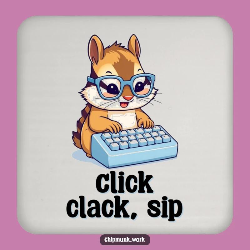 Funny Chipmunk Keyboard Coasters: Protect Surfaces with Humorous Style, A Gift Set