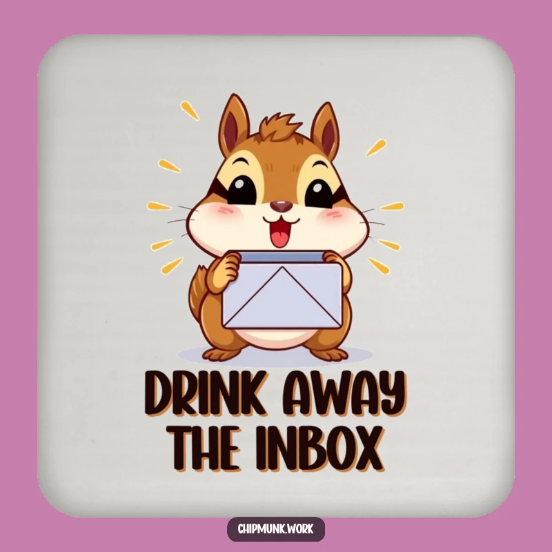 Funny Chipmunk Inbox Coaster: Hilarious Protection for Your Surfaces