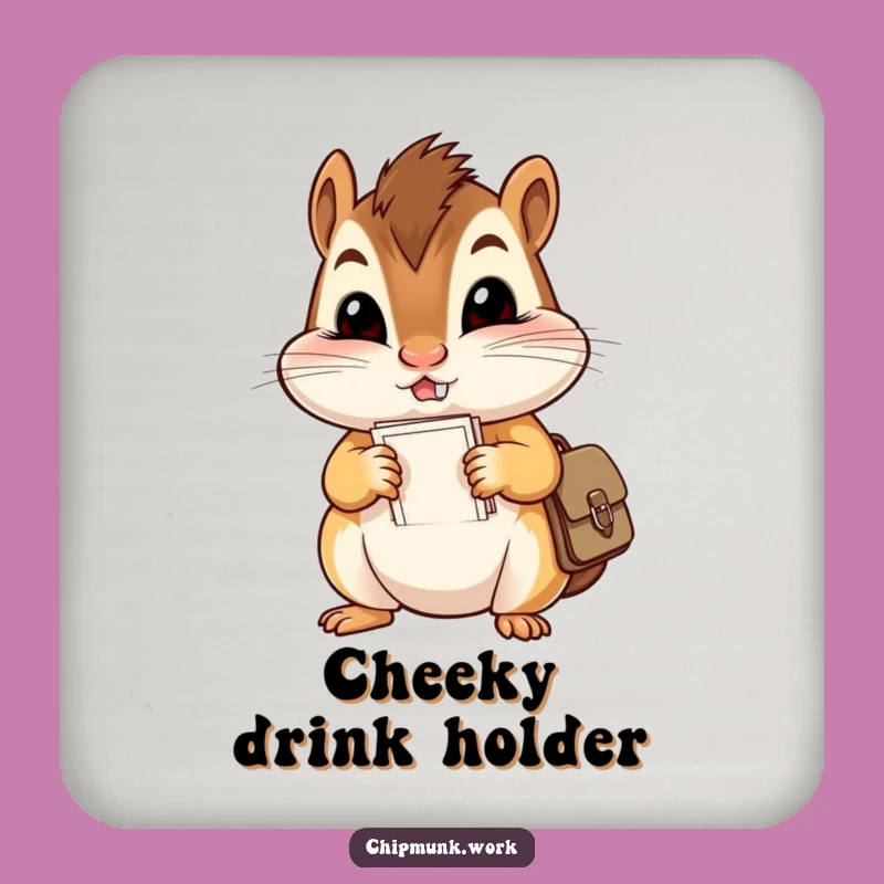 Funny Chipmunk Paper Saver Coaster: Hilarious Table Protector Gift!