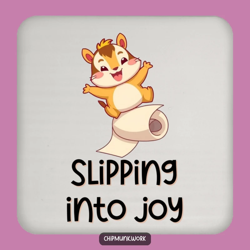 Funny Chipmunk Slide Coaster Set: Paper Rider Protection, Fun Funny Gift!