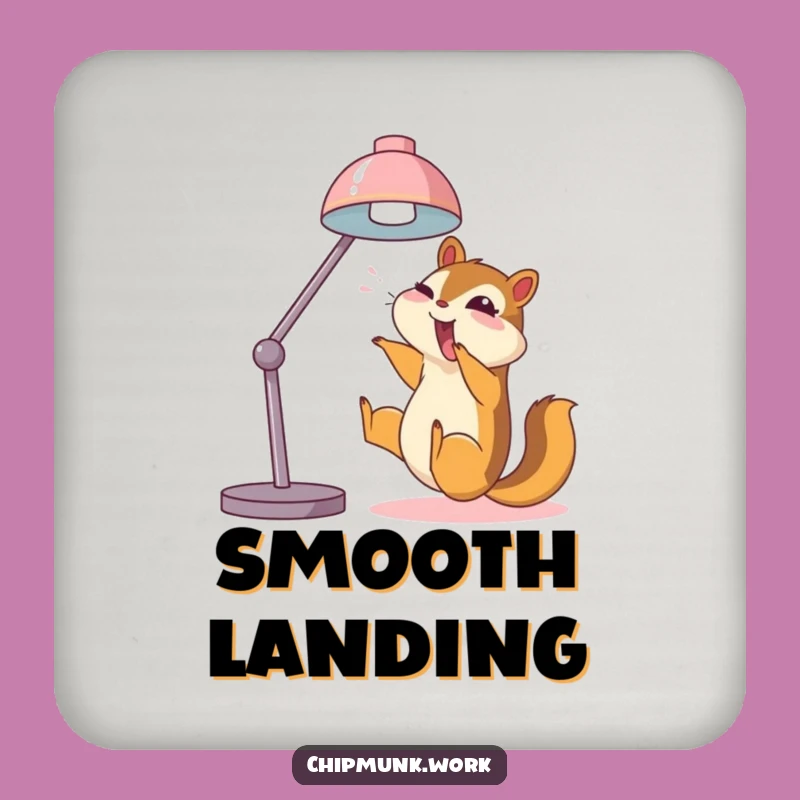 Funny Chipmunk Lamp Slide Coaster: Protect Surfaces with Humor!