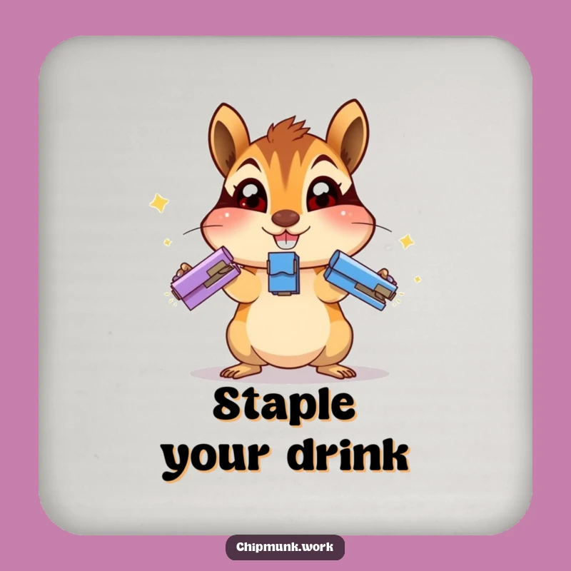 Funny Juggling Chipmunk Coaster - Office Desk Protection