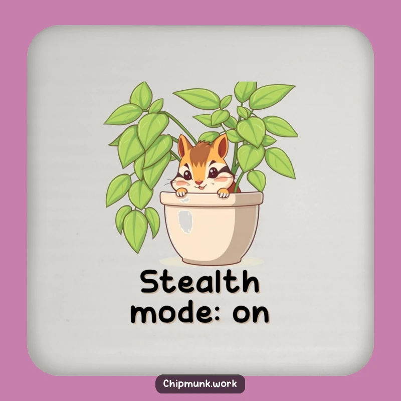 Funny Chipmunk Coaster: Protect Surfaces with This Hilarious Office Plant Decor