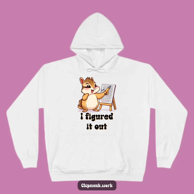 Funny Chipmunk Chart Hoodie: Cozy Presenter Monkey, Perfect Funny Gift!