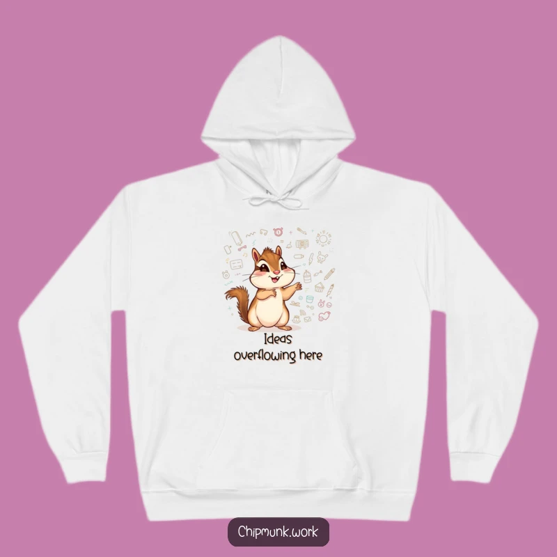 Funny Chipmunk Hoodie: Creative Doodles Enthusiast, Cozy Gift