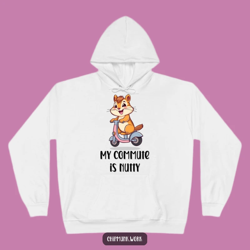 Funny Chipmunk Scooter Hoodie: Cozy and Hilarious Desk Chair Ride Apparel
