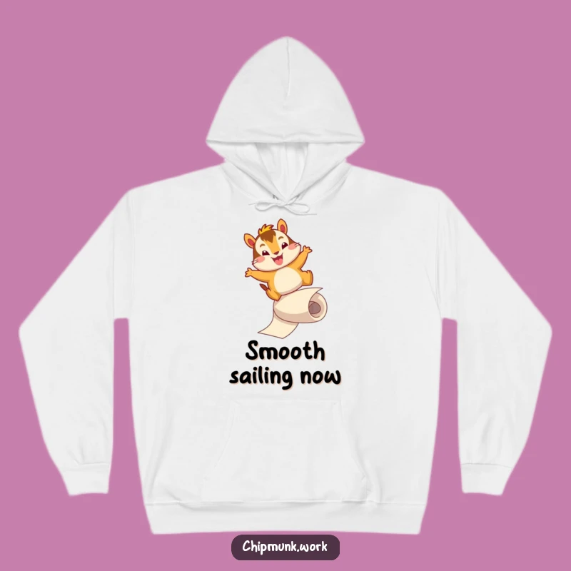 Funny Chipmunk Slide Hoodie: Cozy Paper Rider, Perfect Funny Gift!