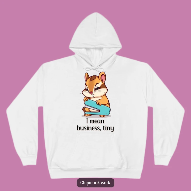 Funny Determined Chipmunk Hoodie: Cozy Up to Productivity