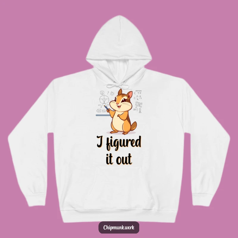 Funny Smart Chipmunk Diagram Hoodie - Cozy Educational & Hilarious Wear