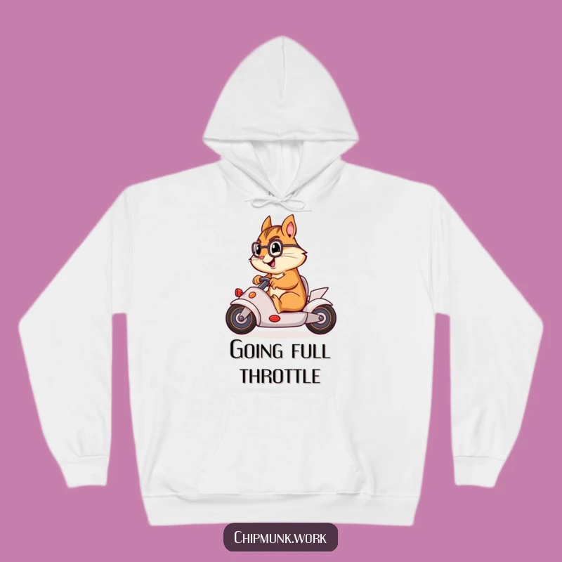 Funny Chipmunk Racer Hoodie: Stay Warm with This Hilarious Speed-Themed Gift