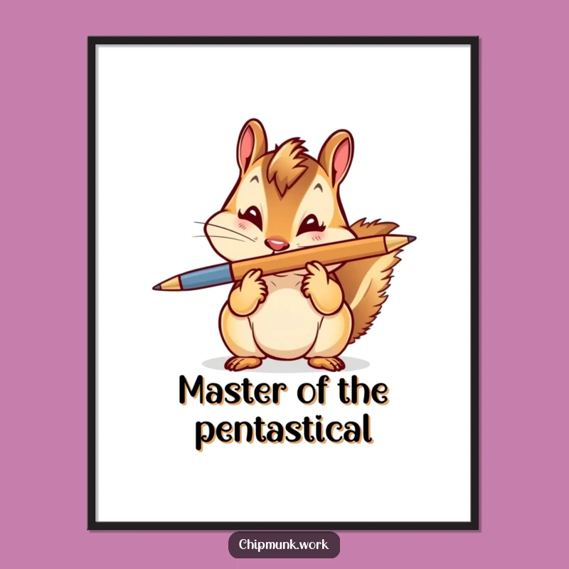 Free Printable Wall Art: Winking Chipmunk Pen Trick! Funny Decor