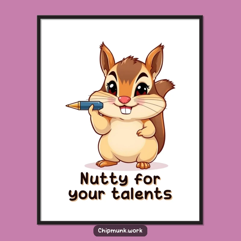 Funny Chipmunk Free Printable Wall Art: Mischief Maker Downloadable Decor!