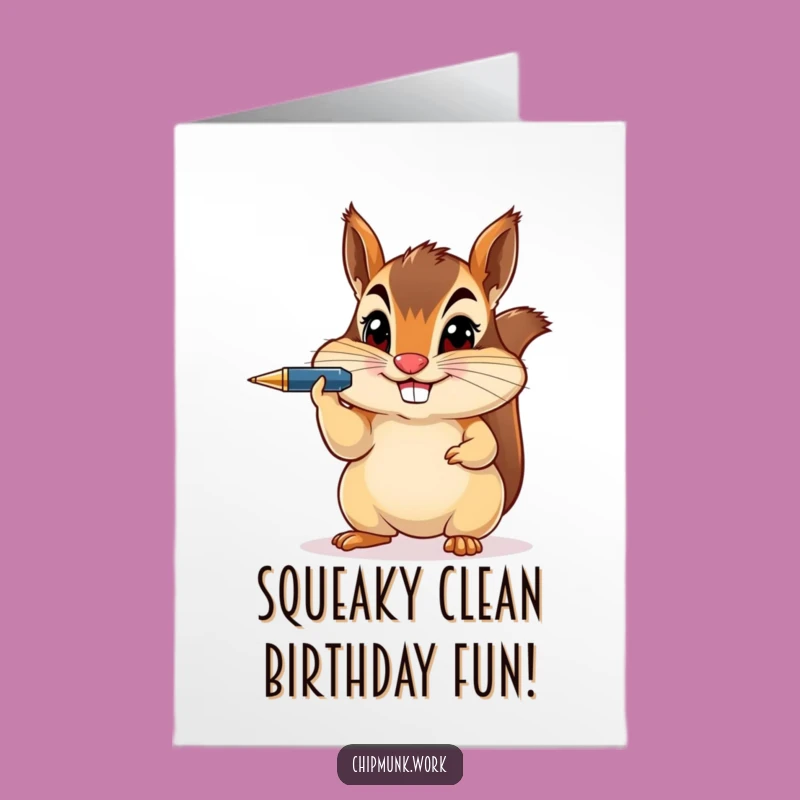 Funny Free Printable Chipmunk Birthday Card: Mischief Maker Downloadable Greeting!