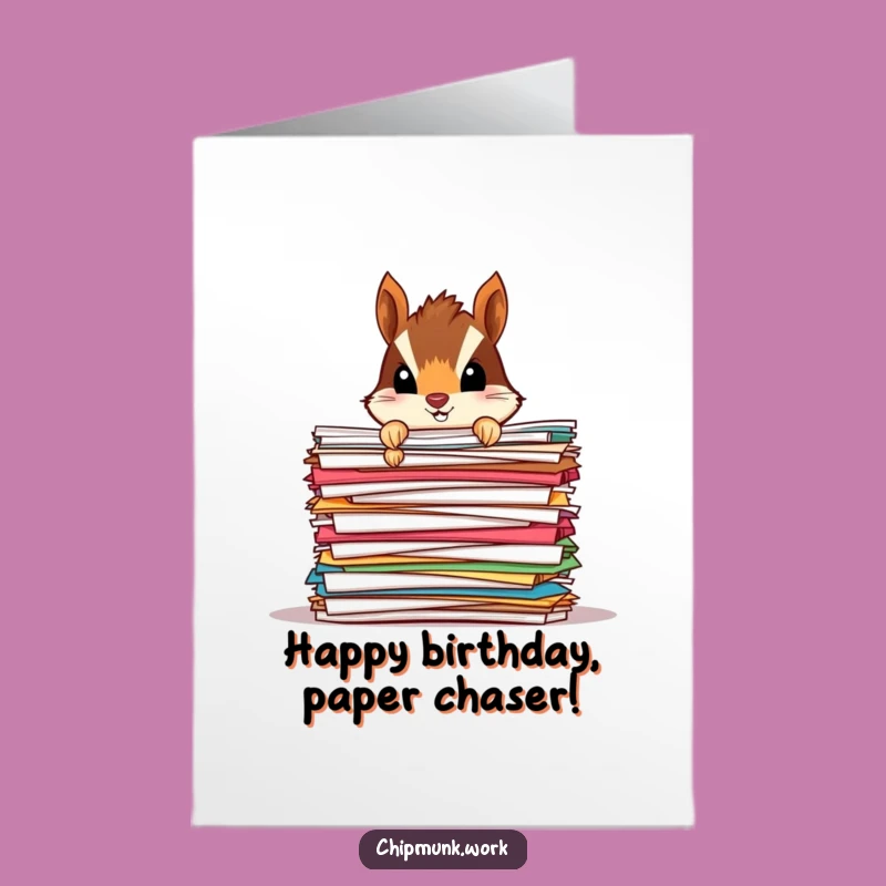 Free Printable Chipmunk Birthday Card: Funny Peek-a-Boo Downloadable Gift!